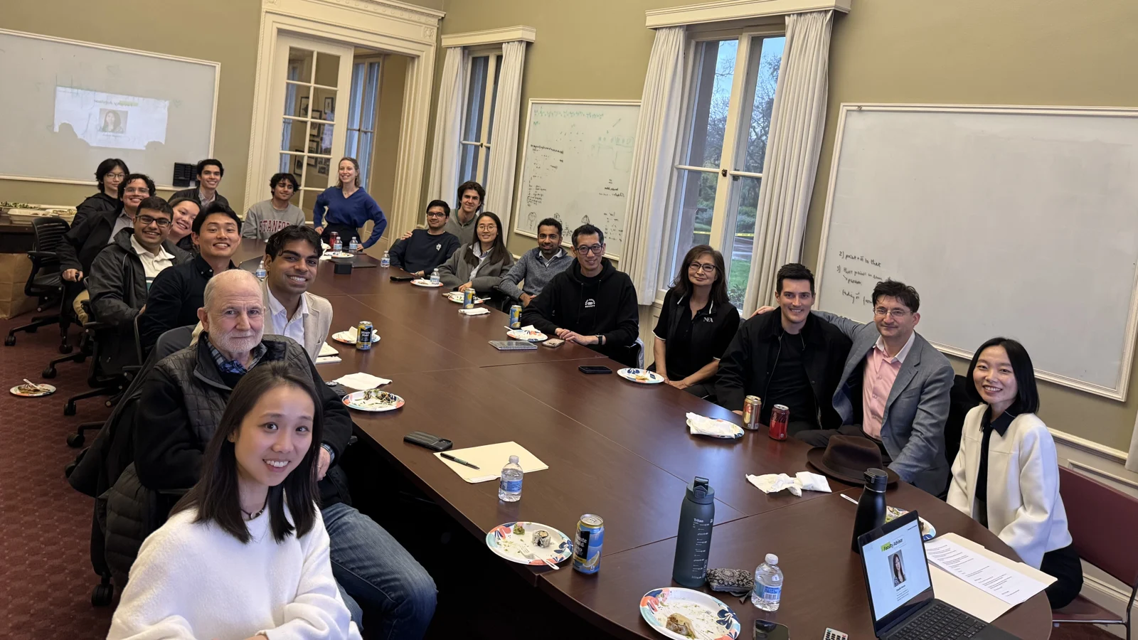 RootedIn's 2025 fellows and community gathered around a dinner table